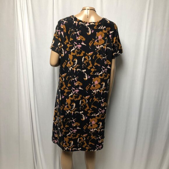 Nine West Dress Womens Size XL Floral Print V-Neck Comfy Short Sleeve - Picture 4 of 8